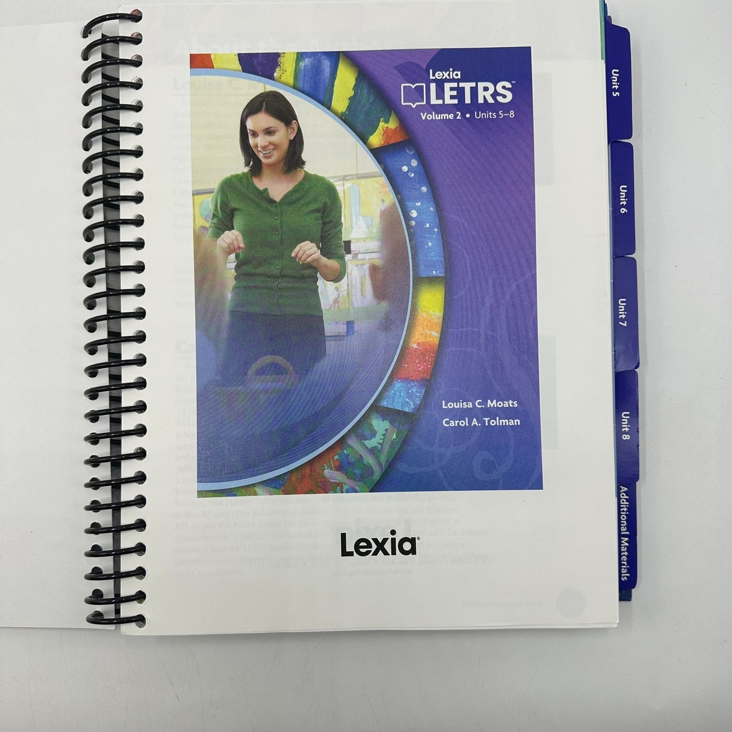 Lexia Letrs Louisa C. Moats and Carol A Tolman Volume 1 and 2 Unit 1-4 and 5-8