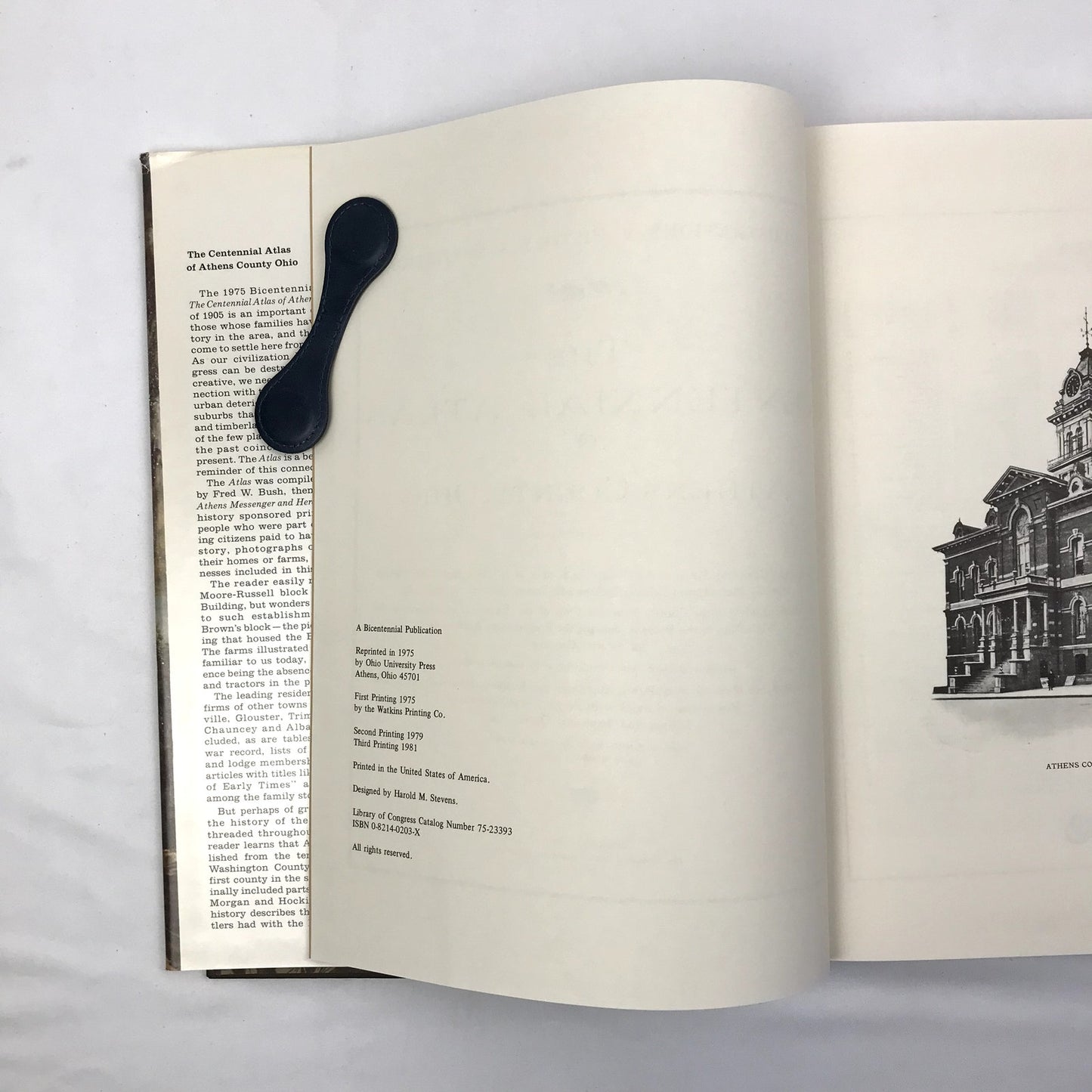 The Centennial Atlas of Athens County, Ohio Hardcover Illustrated Book 1975