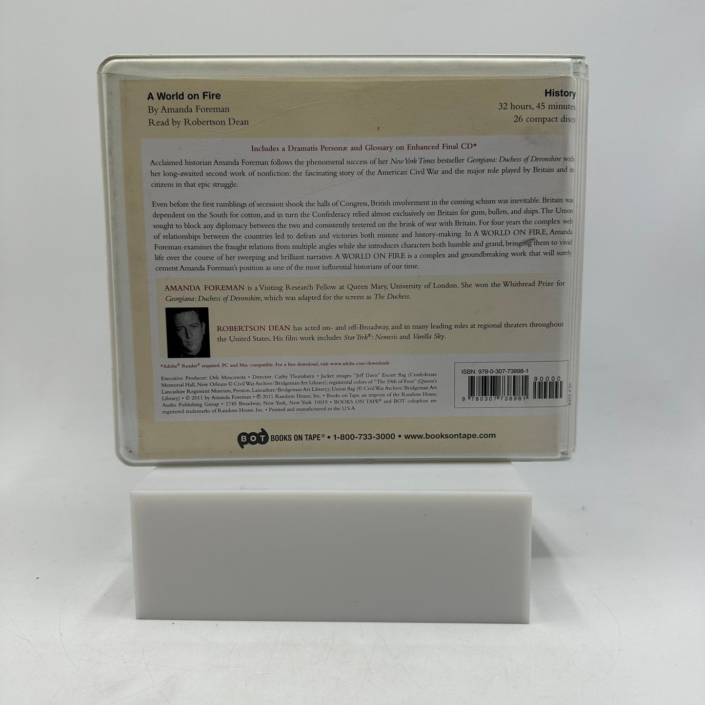 A World on Fire Britain's Crucial Role in the American Civil War Audio 26 CD Set