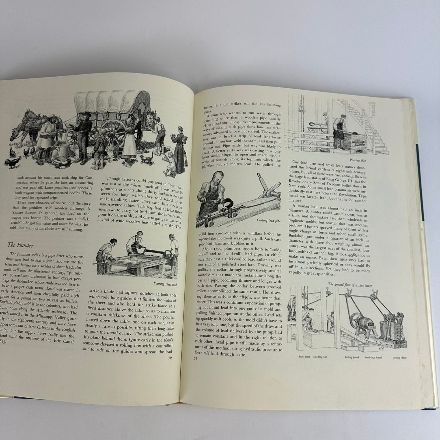 Colonial Craftsmen Edwin Tunis 1965 Illustrated American History Crowell