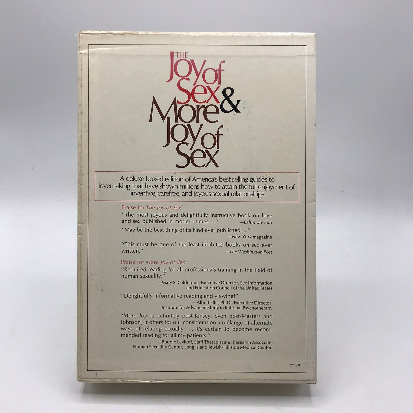 The Joy of Sex and More Joy of Sex Alex Comfort Set of 2  Slipcase Relationships