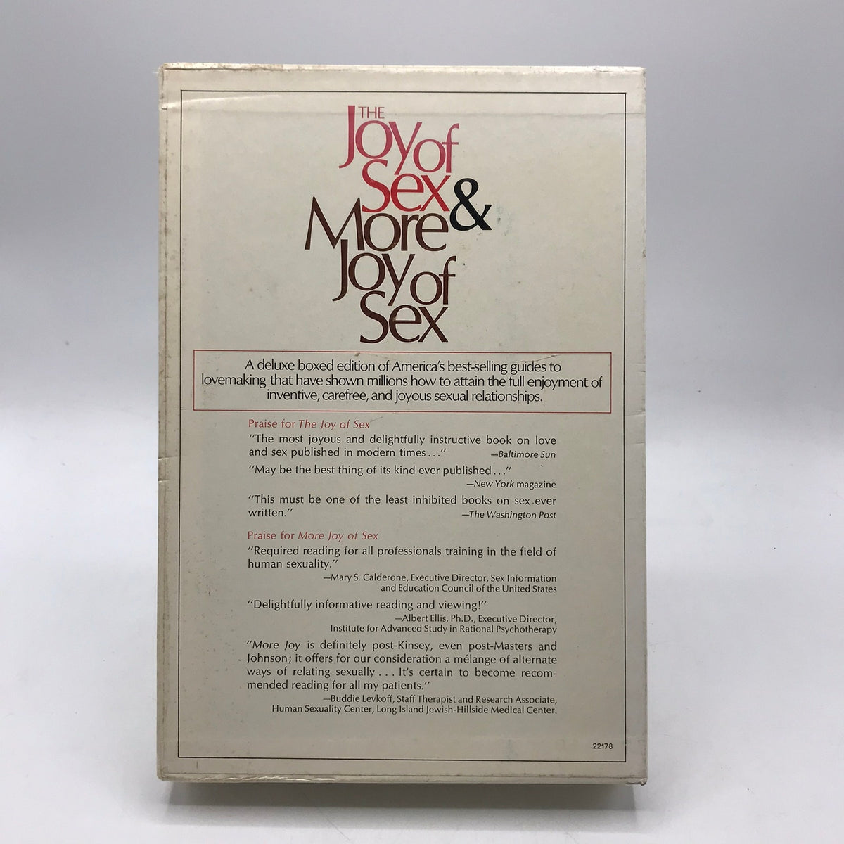 The Joy of Sex and More Joy of Sex Alex Comfort Set of 2 Slipcase Relationships