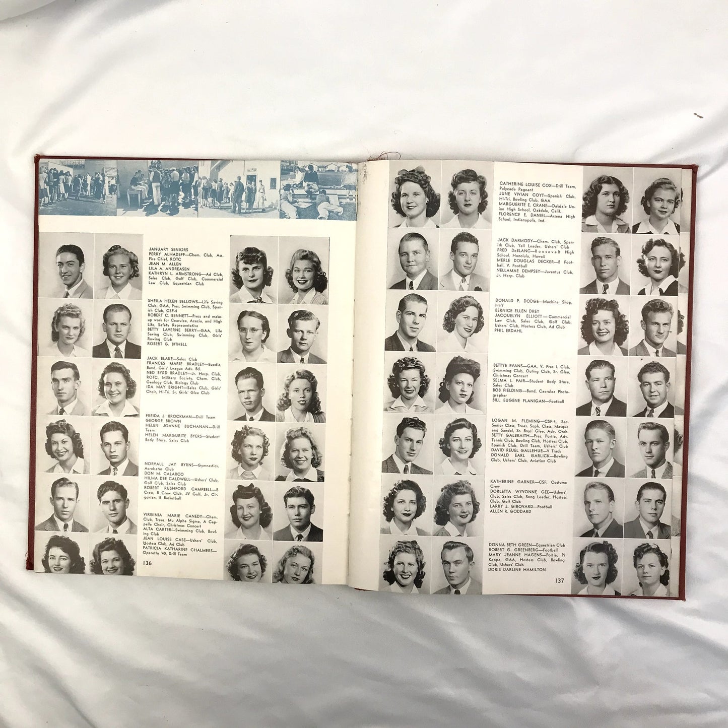 Long Beach Polytechnic High School Caerulea 1942 Yearbook Hardcover Illustrated