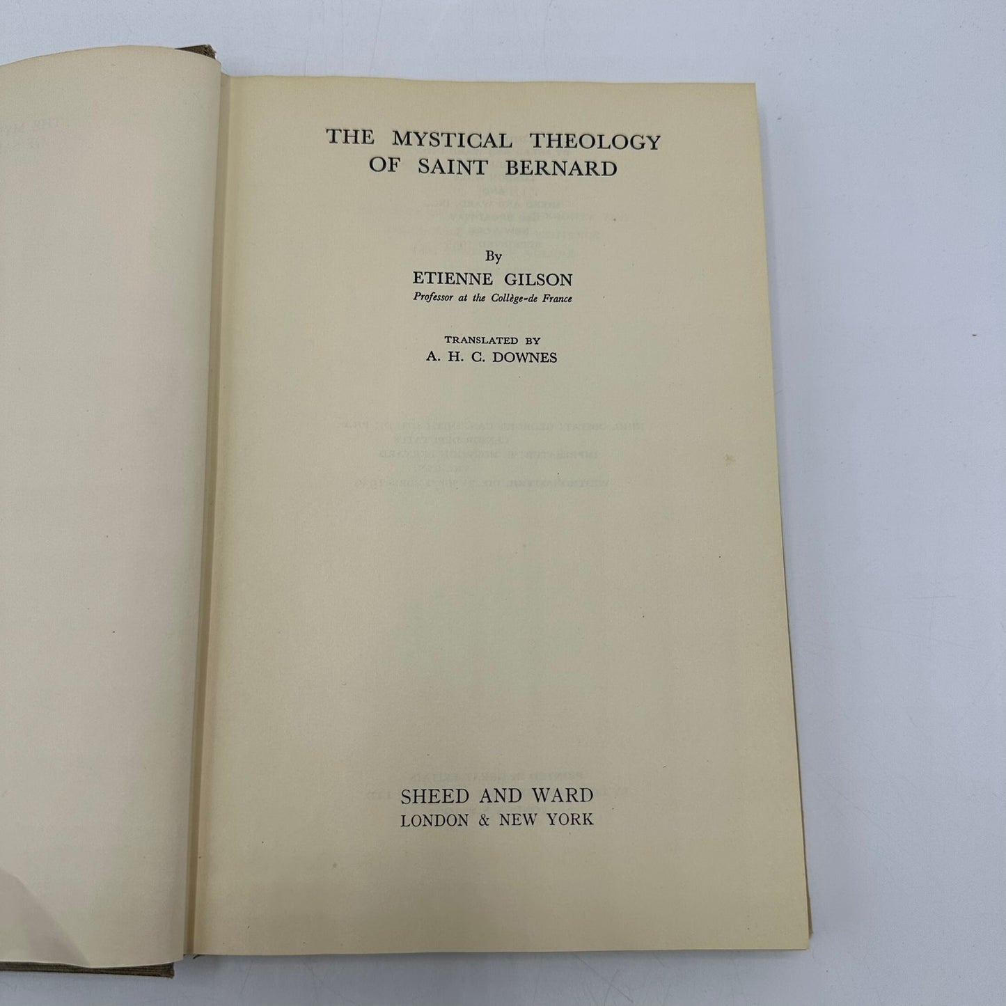 The Mystical Theology of Saint Bernard Etienne Gilson Religion History Mysticism