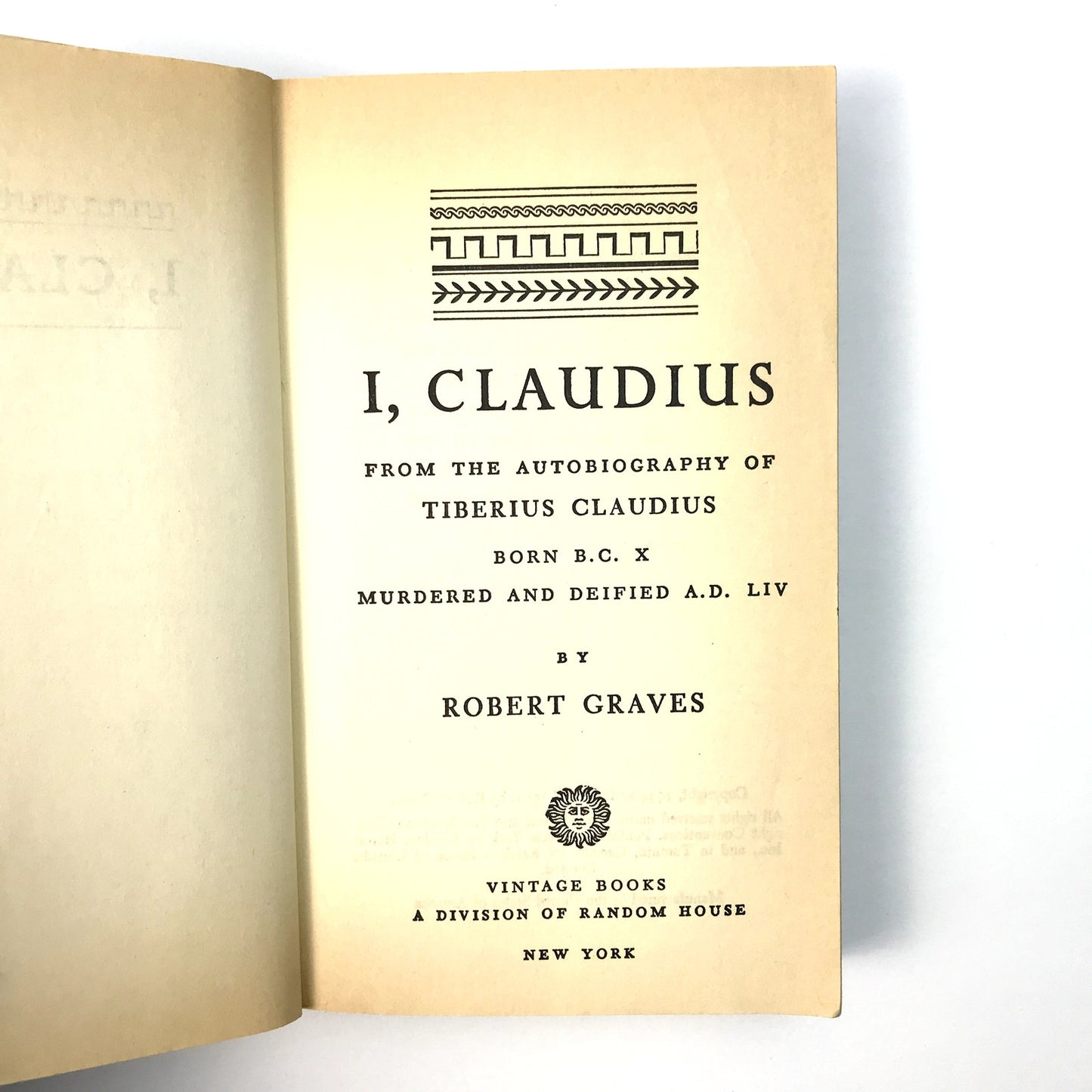I Claudius Robert Graves Autobiographical Novel Literature Ancient History 1961