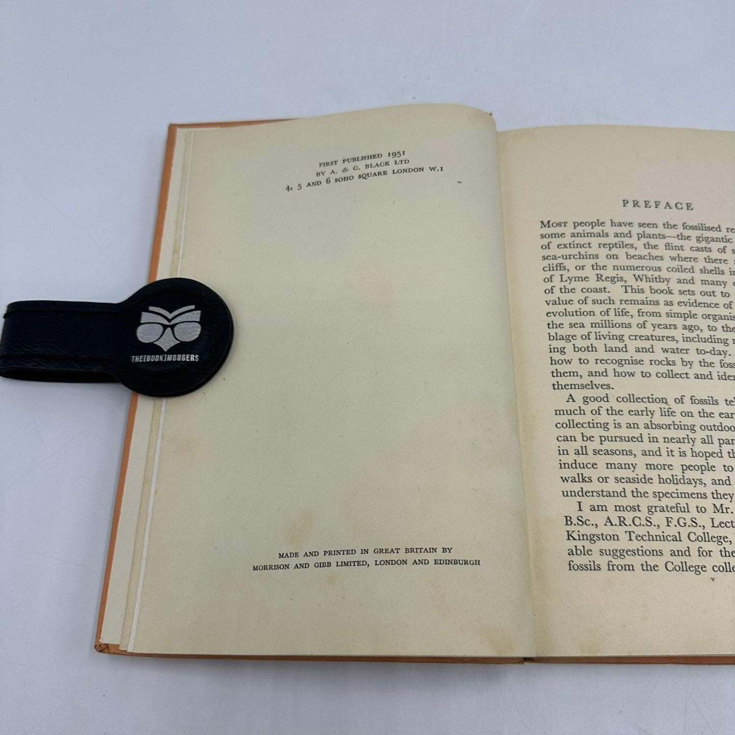 British Fossils Duncan Forbes 1951 First Edition Natural History A. & C. Black