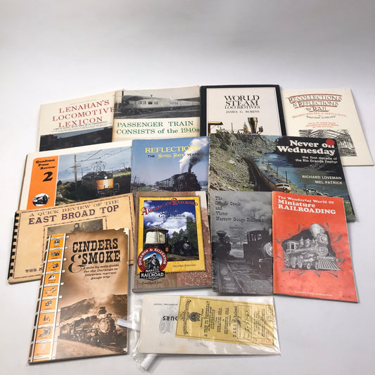 Railroad Railway History Lot of 13 Guide Books Ephemera Trains Locomotive Travel