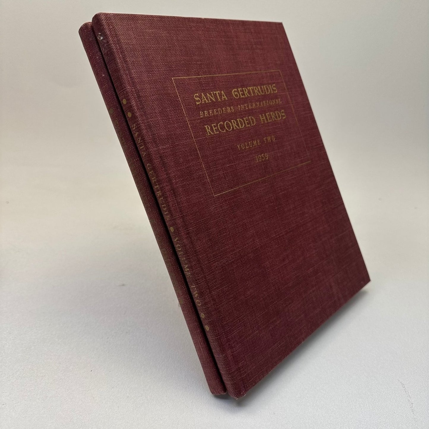 Santa Gertrudis Recorded Herds Vol 1 & 2 1953 1959 Cattle Breeding History