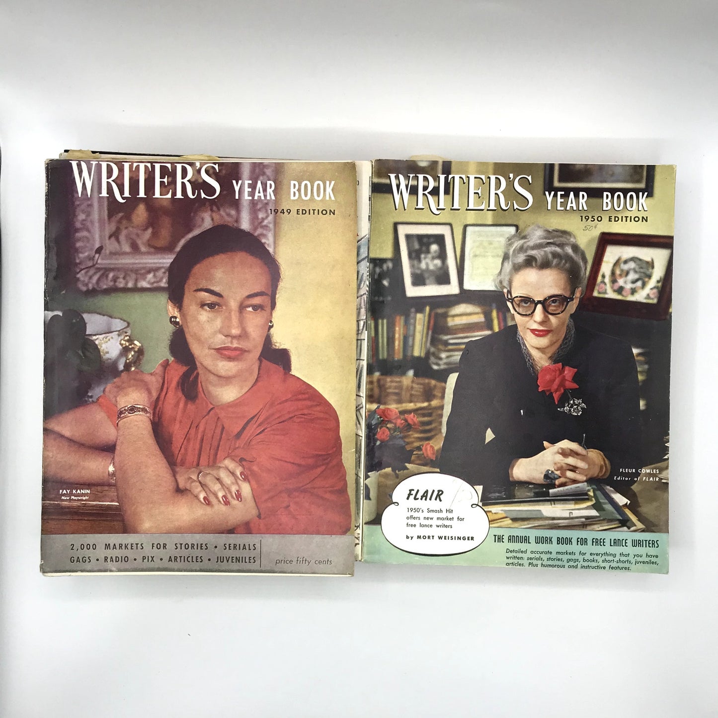 Lot of 19 Writer's Yearbook Magazine Illustrated 1949-1976 Vintage Writing Guide