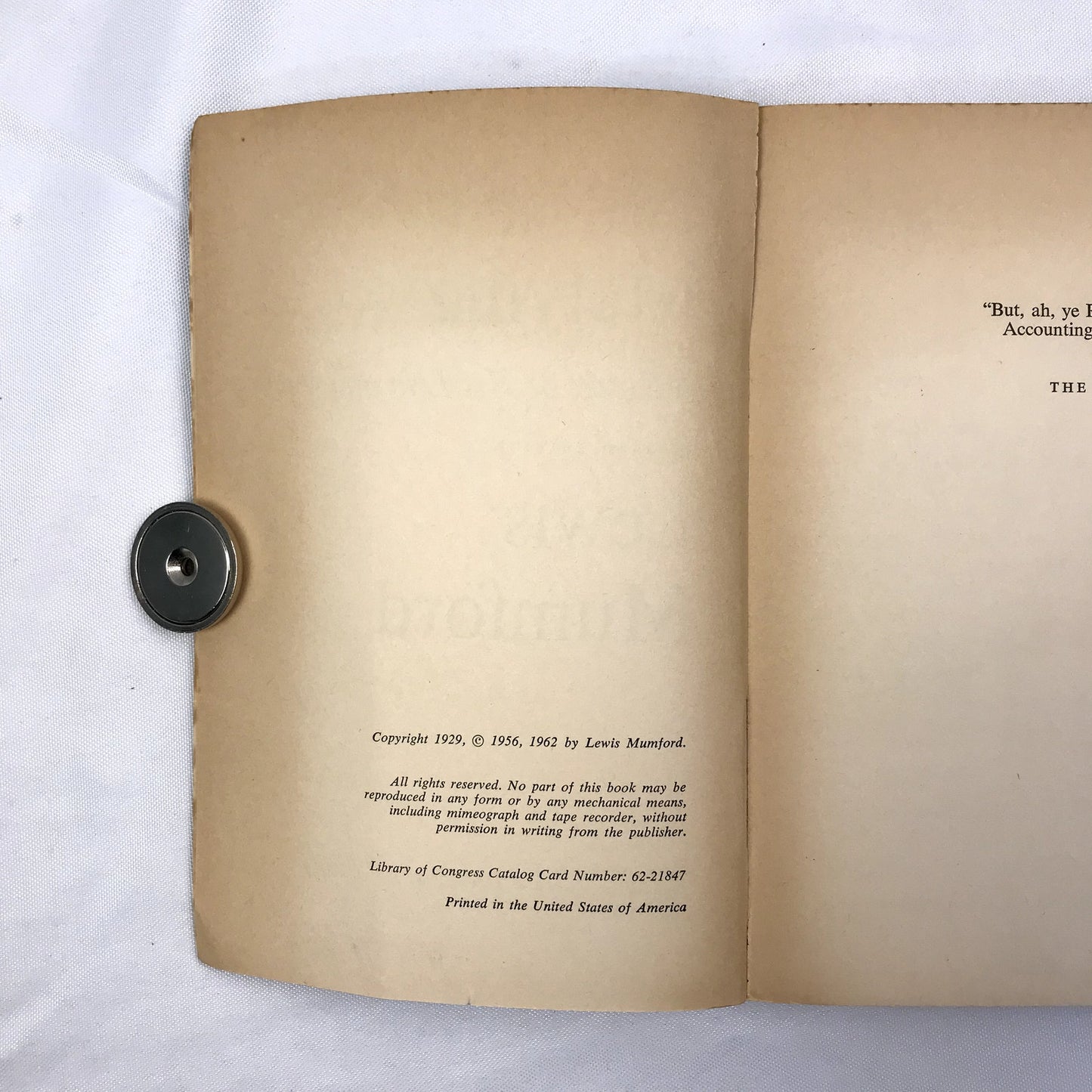 Herman Melville: A Study of His Life & Vision by Lewis Mumford 1962 Revised Ed.
