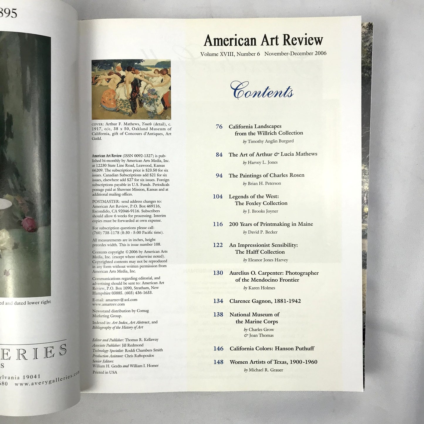 Lot of 6 American Art Review Illustrated Photographic Magazines 1996 & 2006