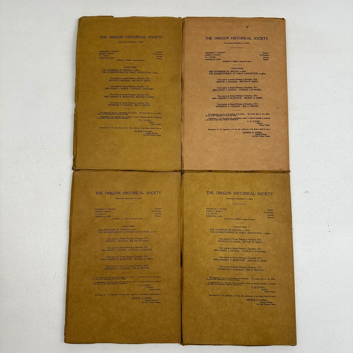 Oregon Historical Society Quarterly Journal 1910-1916 PNW History 28 Periodicals
