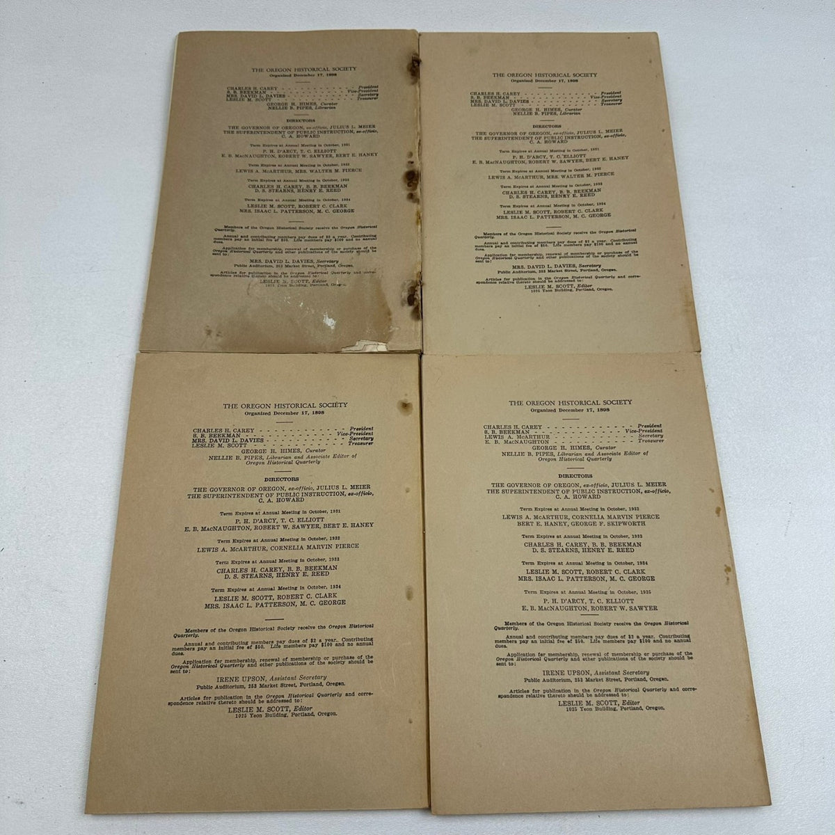 Oregon Historical Quarterly 1931-1937 Historical Society Journal 24 Periodicals