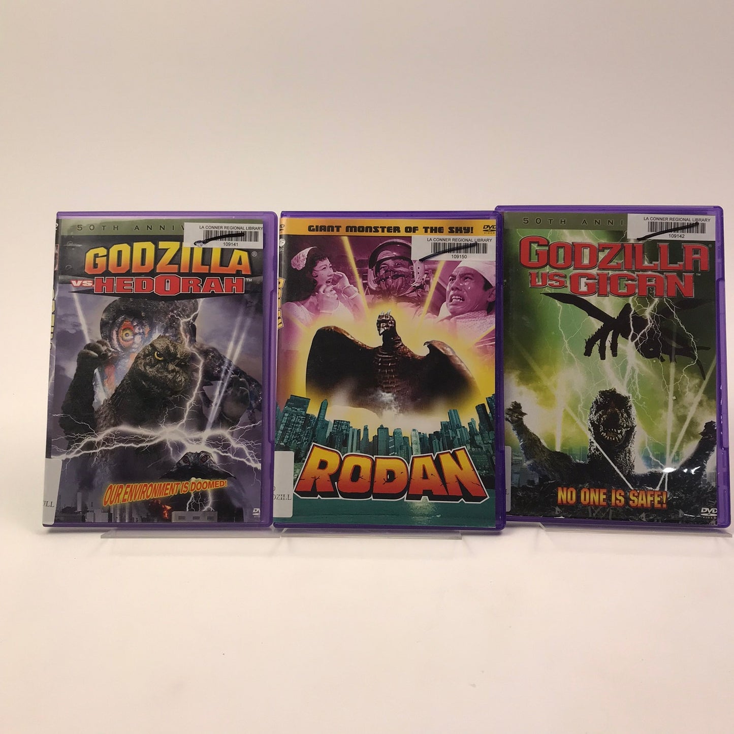 Godzilla Movies Lot of 7 DVDs NTSC Action Adventure Science Fiction Ex-Library
