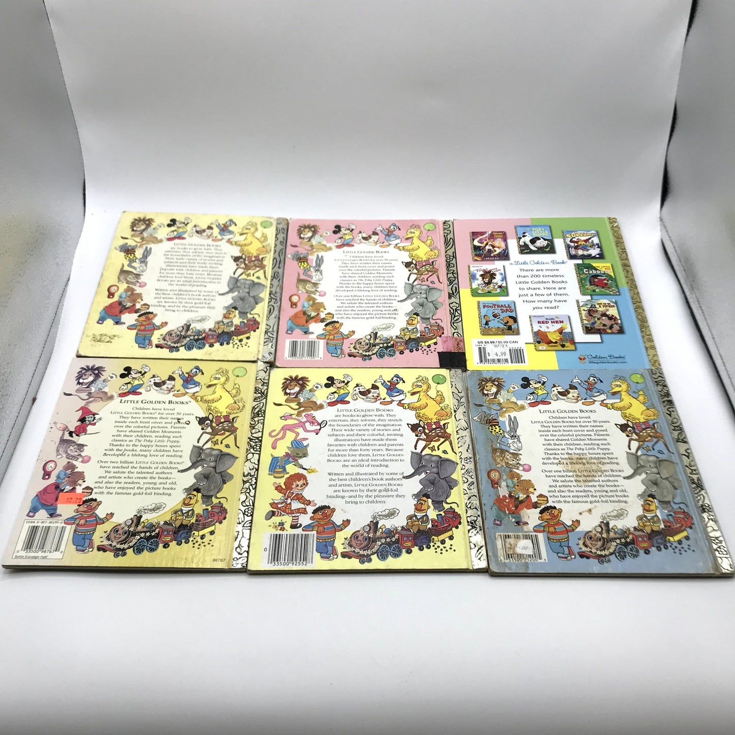 Lot of 24 Little Golden Books Illustrated Children's HCs 1990's w/Sesame Street
