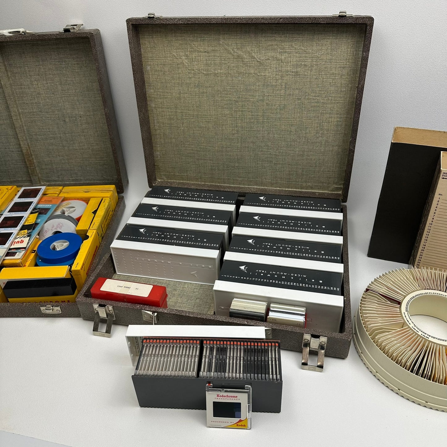 Slide Trays Micromount Microfilm Roto Trays Military Disney Family Large Lot