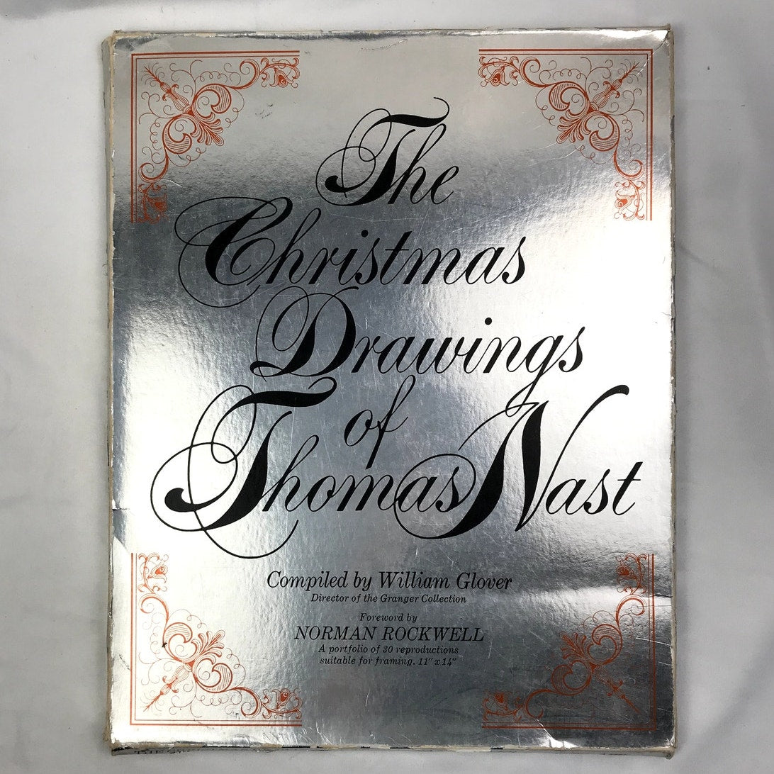 The Christmas Drawings of Thomas Nast A Portfolio of 29 Reproduction Prints 1970