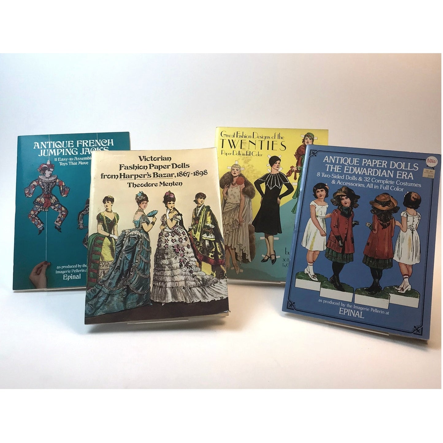 Lot of 4 Vintage Paper Doll Activity Books Illustrated Paperbacks 1980's Dover