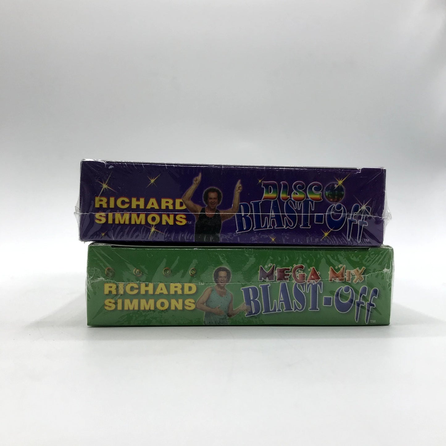 Richard Simmons Cardio Lot of 2 VHS Tapes - Disco Blast Off & Mega Mix Blast Off