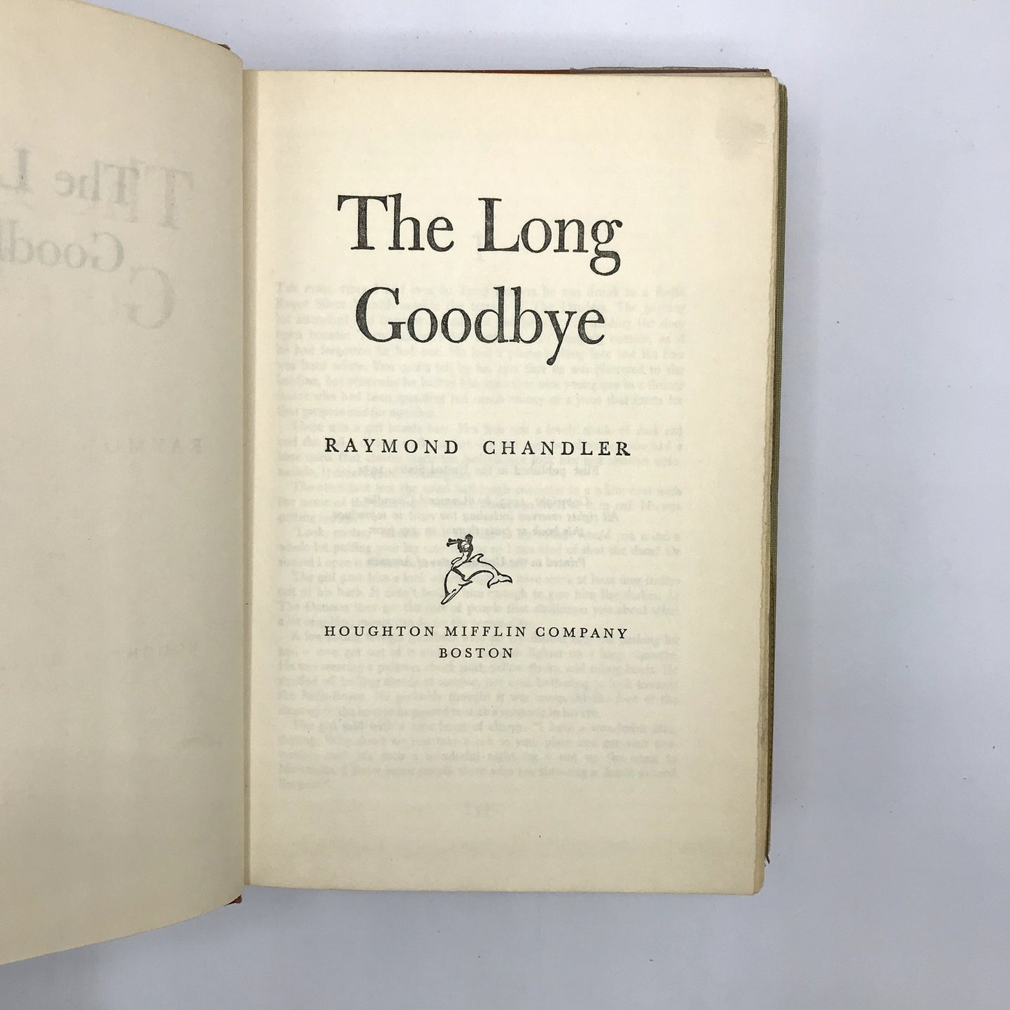 Lot of 2 The Long Goodbye Raymond Chandler 1954 HC Book Club/First U.S. Edition