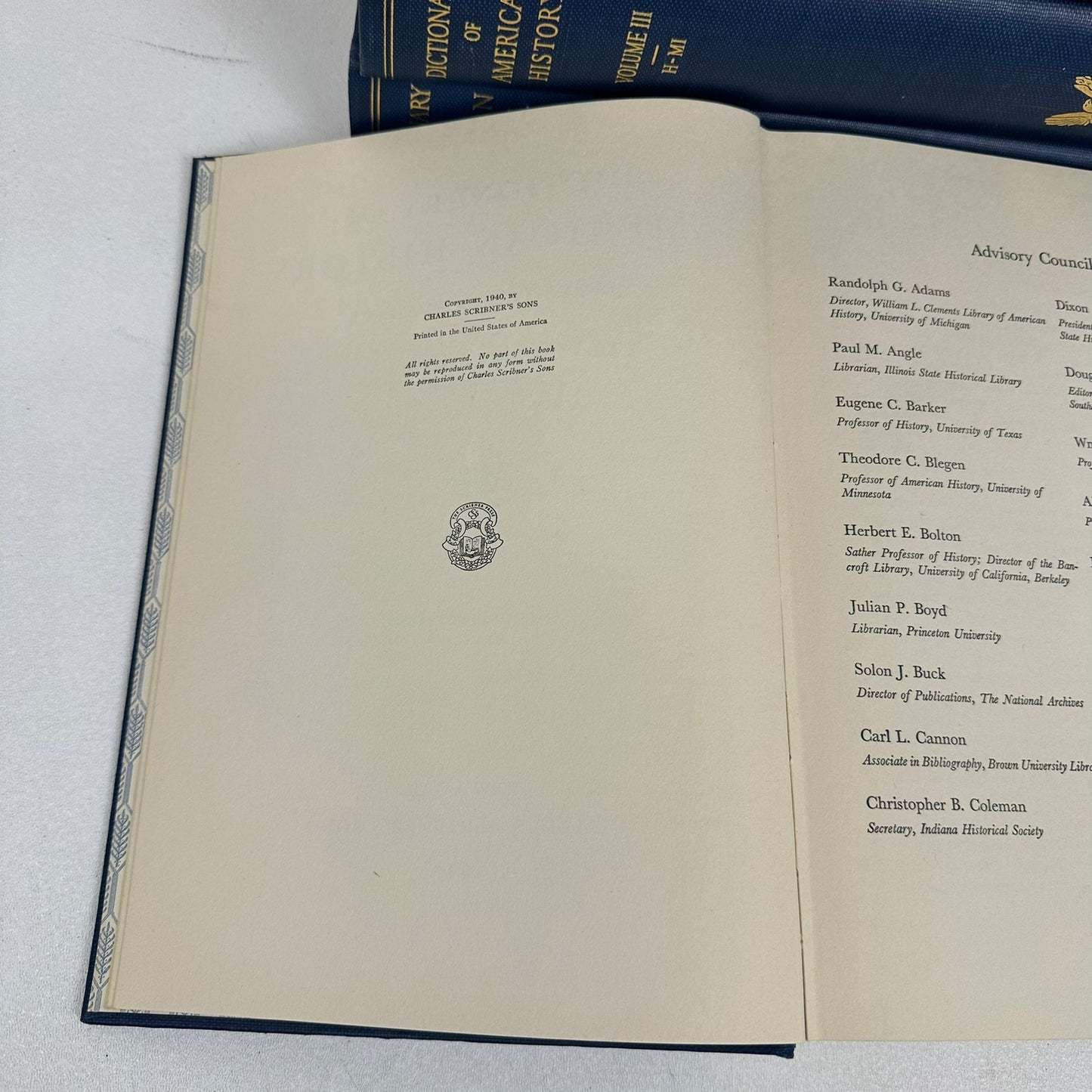 Dictionary of American History 6 Volumes Historical Comprehensive Reference 1942