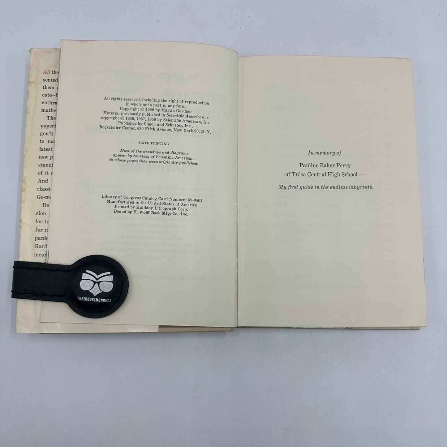 Mathematical Puzzles & Diversions Martin Gardner 1959 Sixth Printing