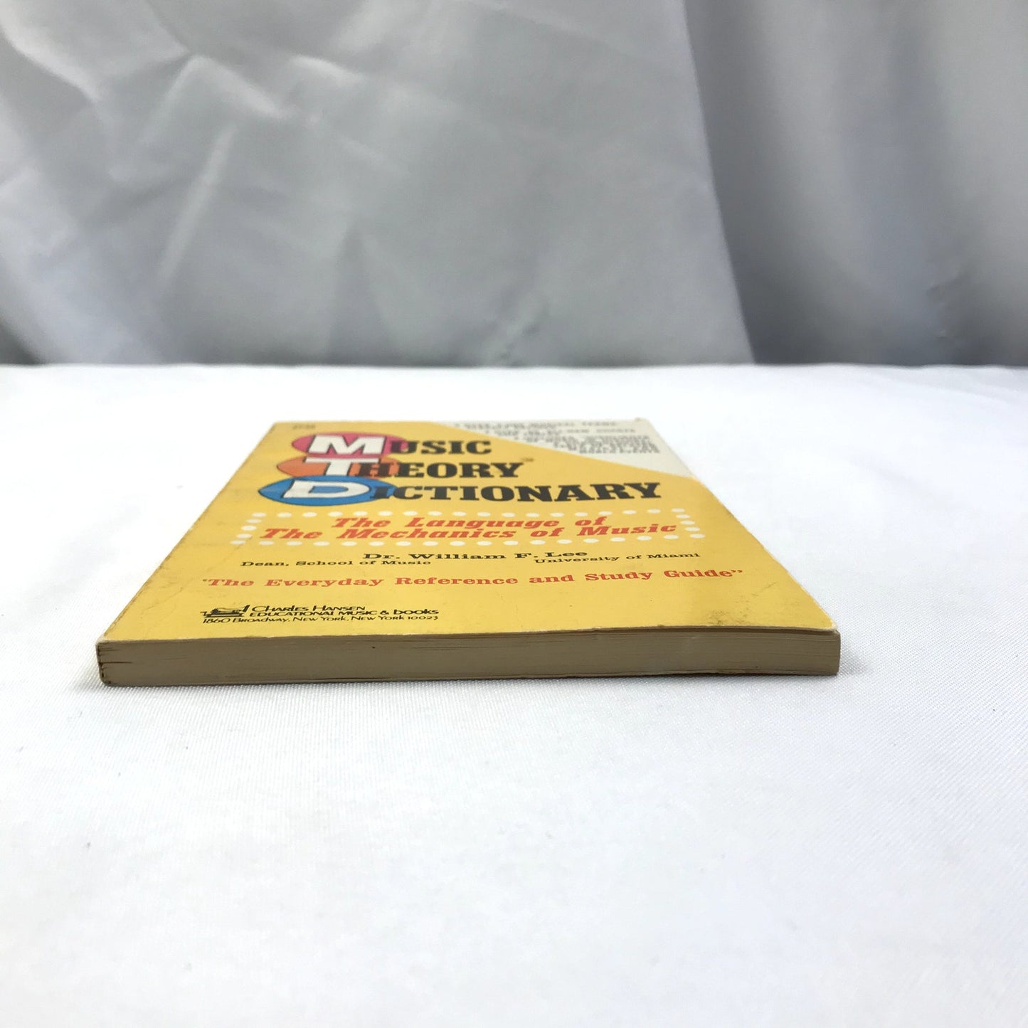 Music Theory Dictionary by William F. Lee 6th Printing 1966 Paperback Book