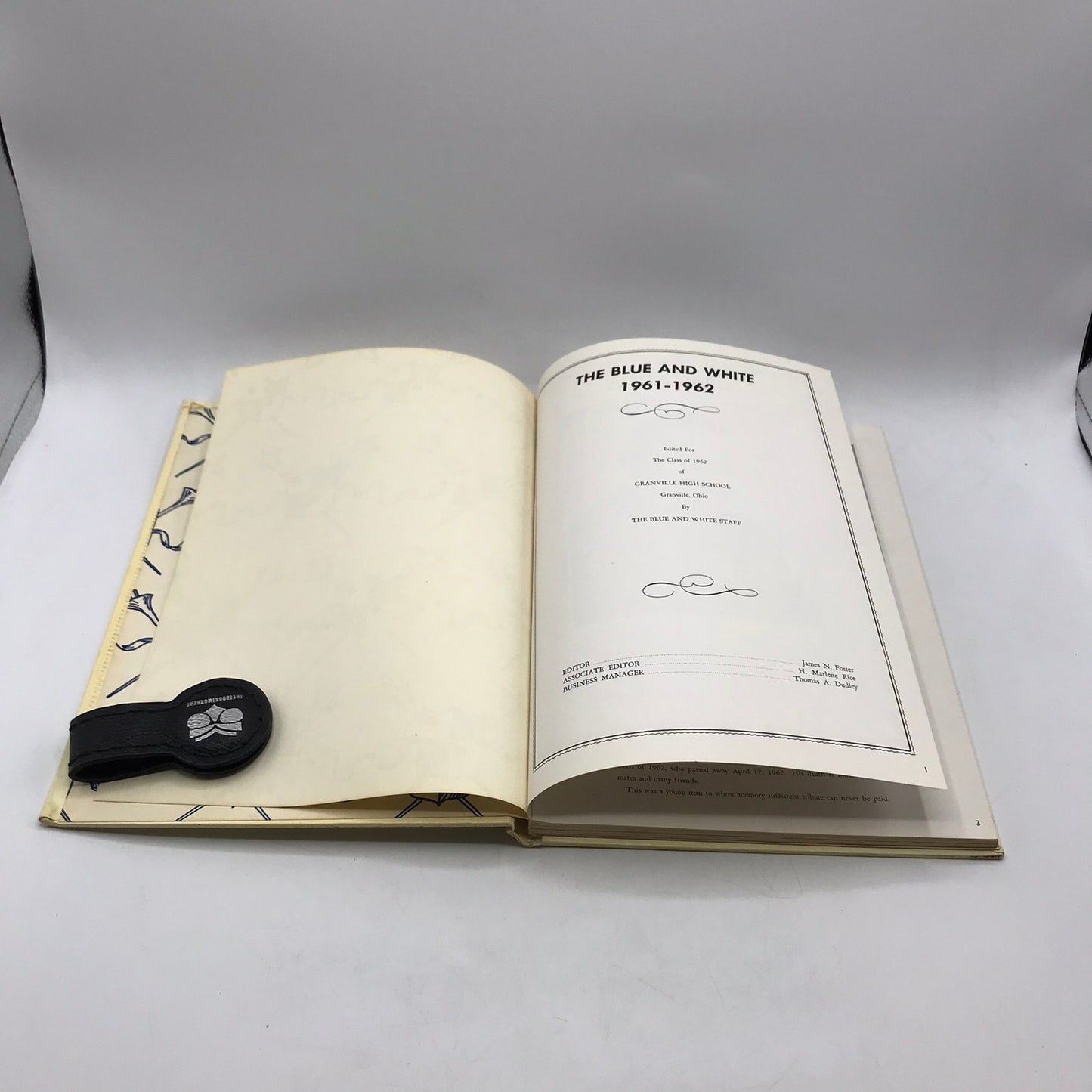 Blue And White 1962 Granville High School Ohio Yearbook Photography Memorabilia