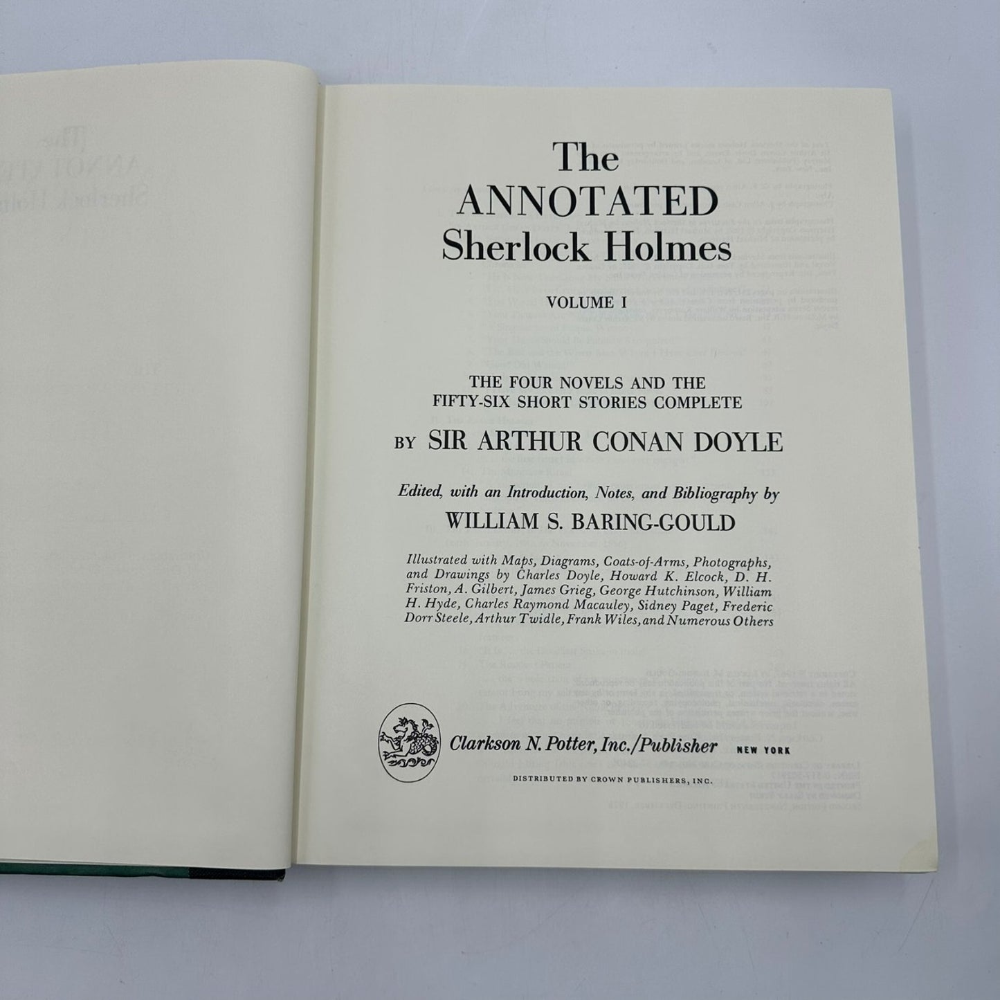 The Annotated Sherlock Holmes Sir Arthur Conan Doyle Vol 1 & 2 1967 Clarkson