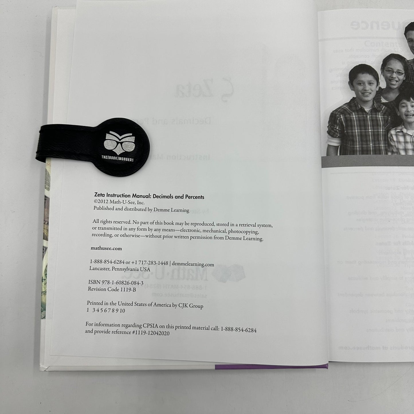Zeta Decimals and Percents Math-U-See by Steven P Demme Curriculum Set Lot