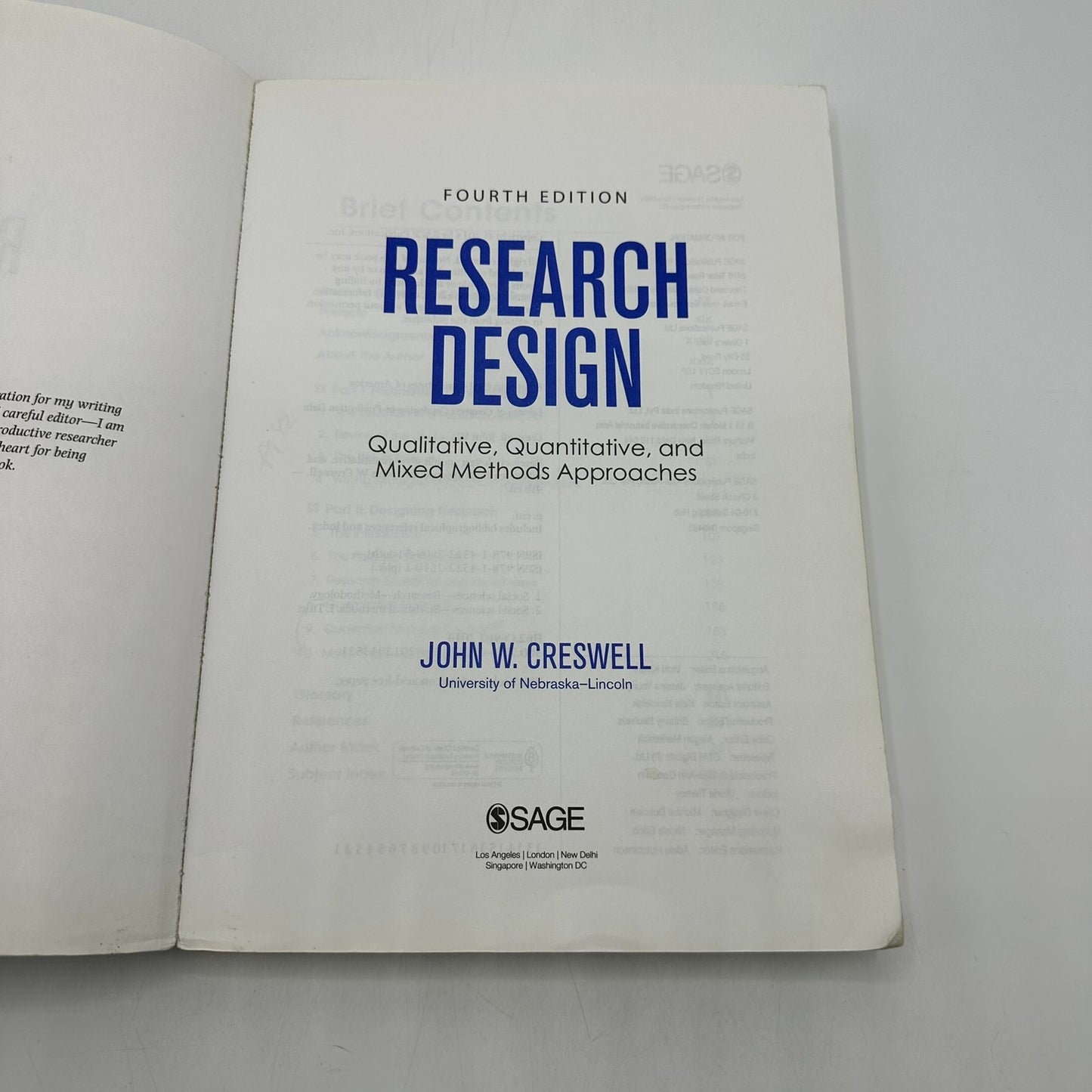 Research Design Qualitative Quantitative Mixed Methods John Creswell 4th Edition