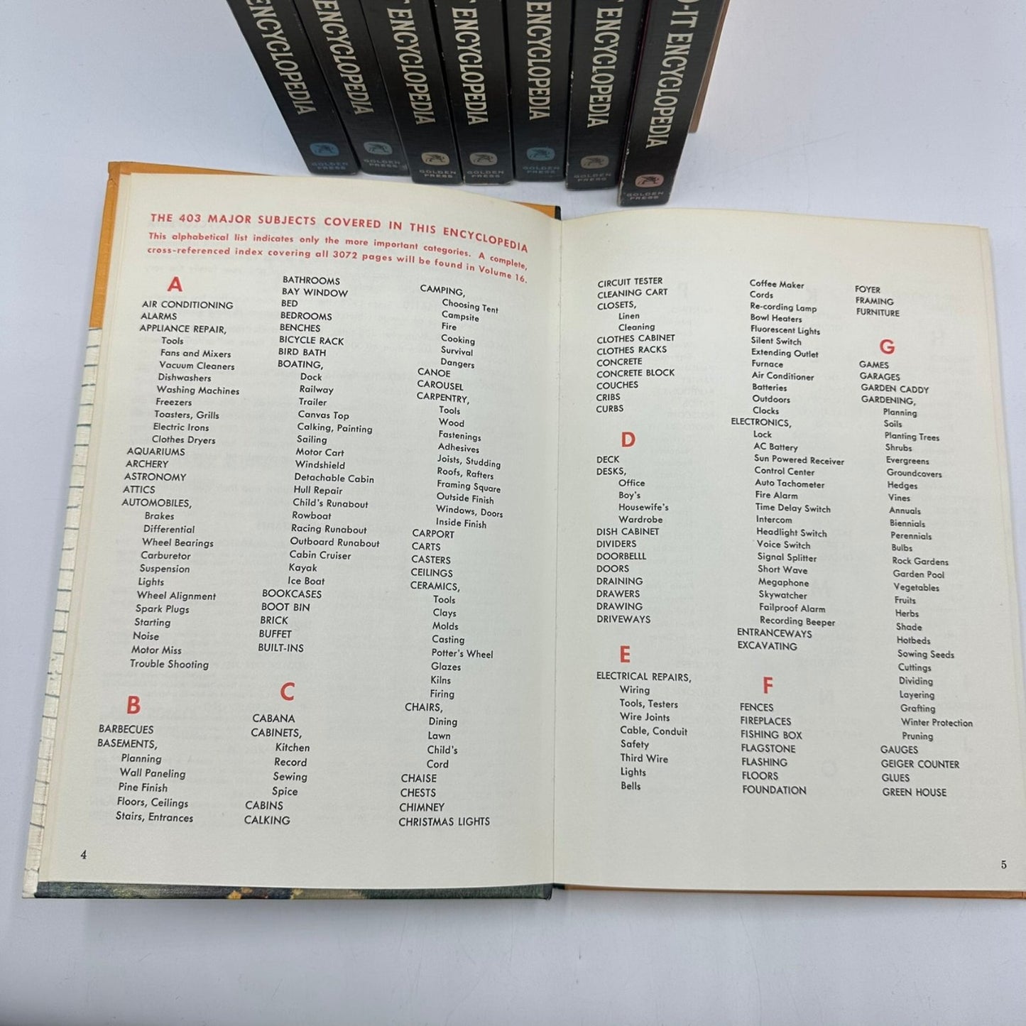 Mechanix Illustrated How-To-Do-It Encyclopedia Vol 1-8 1961 Golden Press DIY