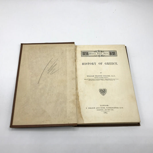 History of Greece Nelson's School Series William Francis Collier 1883 Hardcover