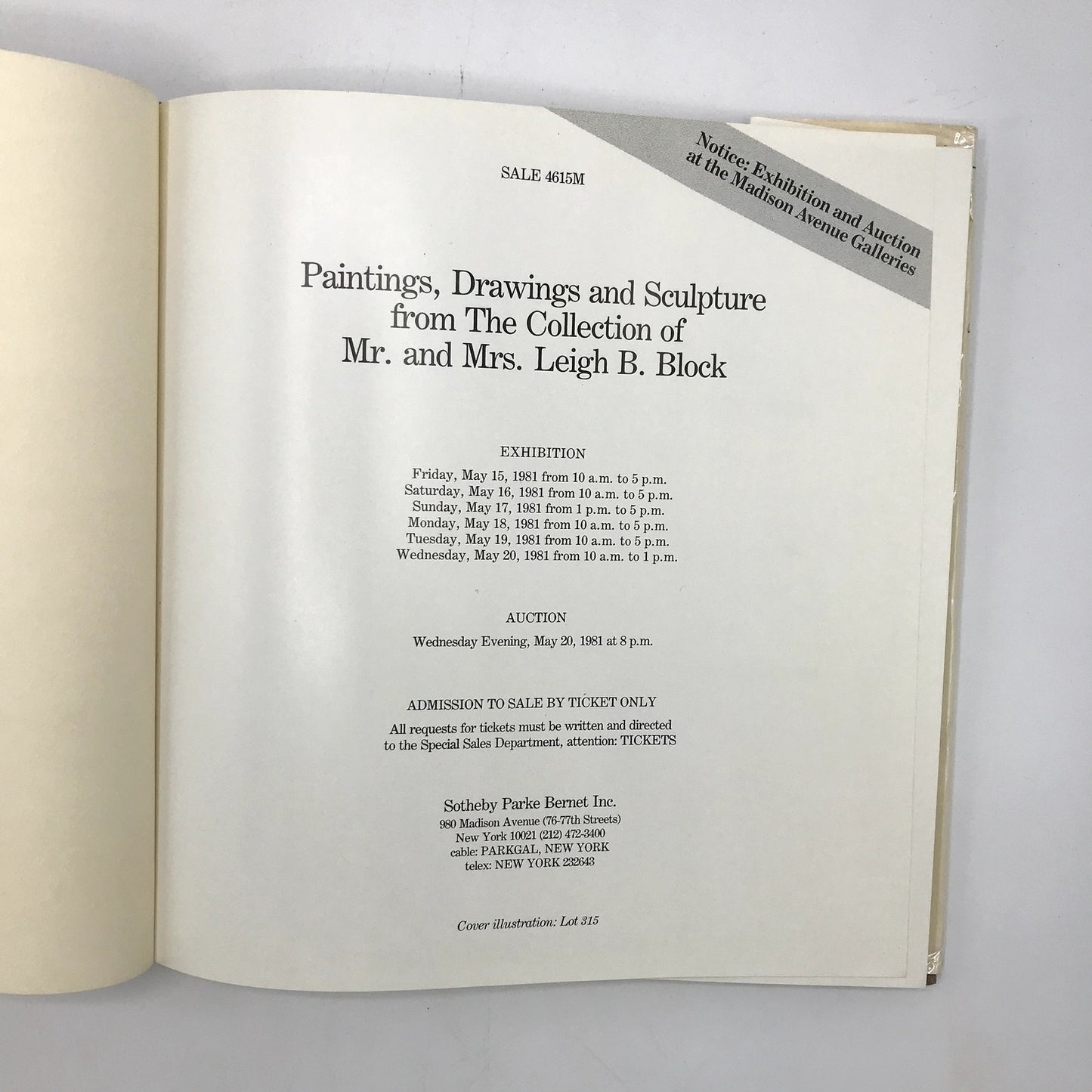 Sotheby's Paintings, Drawings & Sculpture Collection of Mr. and Mrs. Leigh HC
