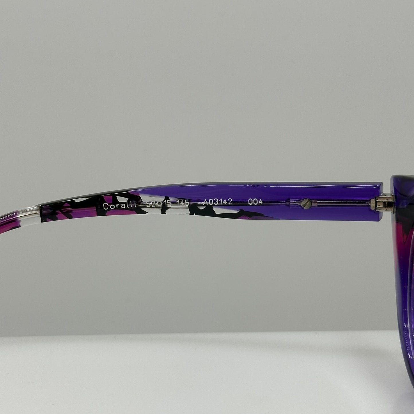 Alain Mikli Coralli A03142 004 Violet Transparent Cyclamen Cat Eye 52-15-145