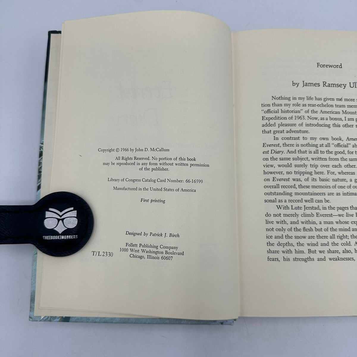 Everest Diary Based on the Personal Diary of Lute Jerstad John D McCallum SIGNED