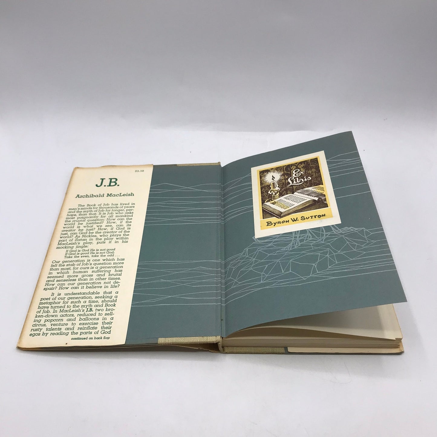 J B A Play in Verse Archibald MacLeish Morality Philosophy Biblical Poetic Drama