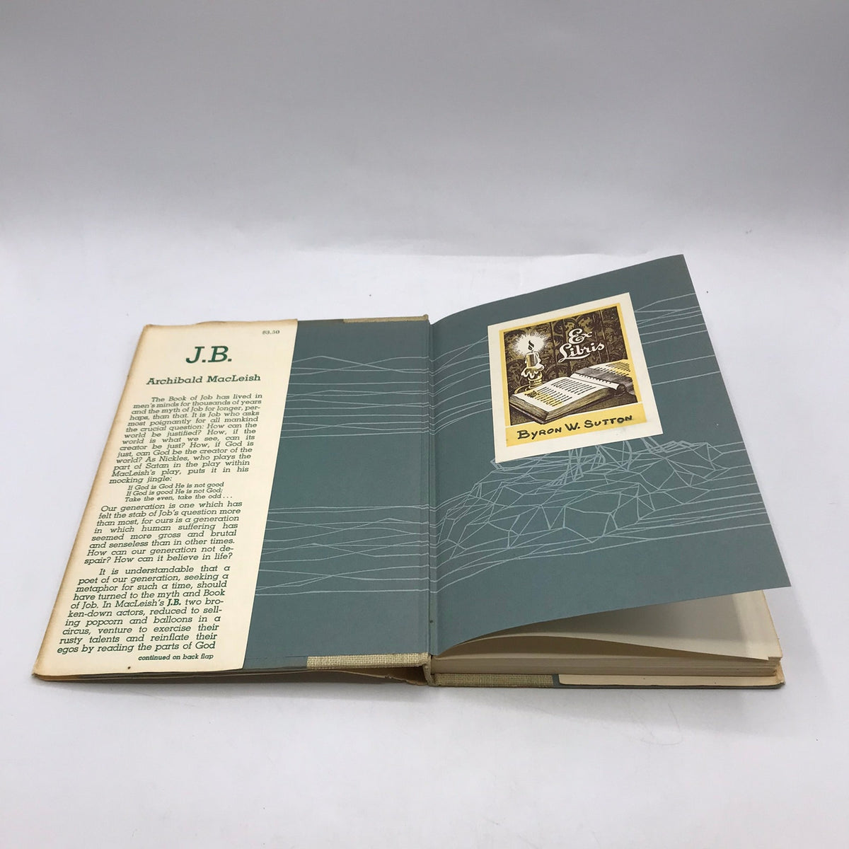 J B A Play in Verse Archibald MacLeish Morality Philosophy Biblical Poetic Drama
