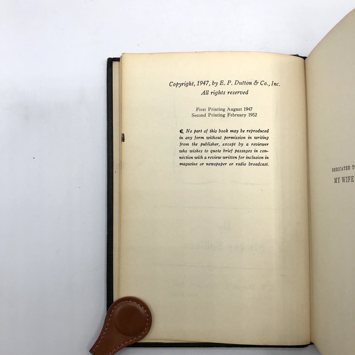 I, The Jury Mystery Novel by Mickey Spillane First Edition Hardcover Book 1947