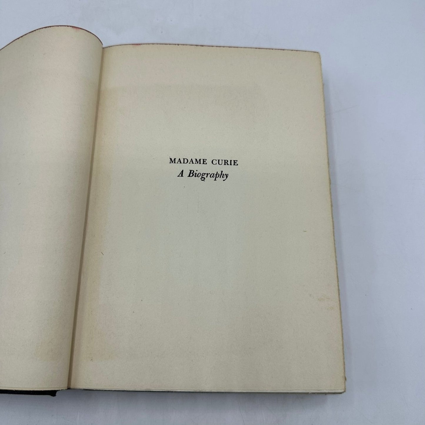 Madame Curie A Biography by Eve Curie 1943 Dust Jacket Science Garden City Pub