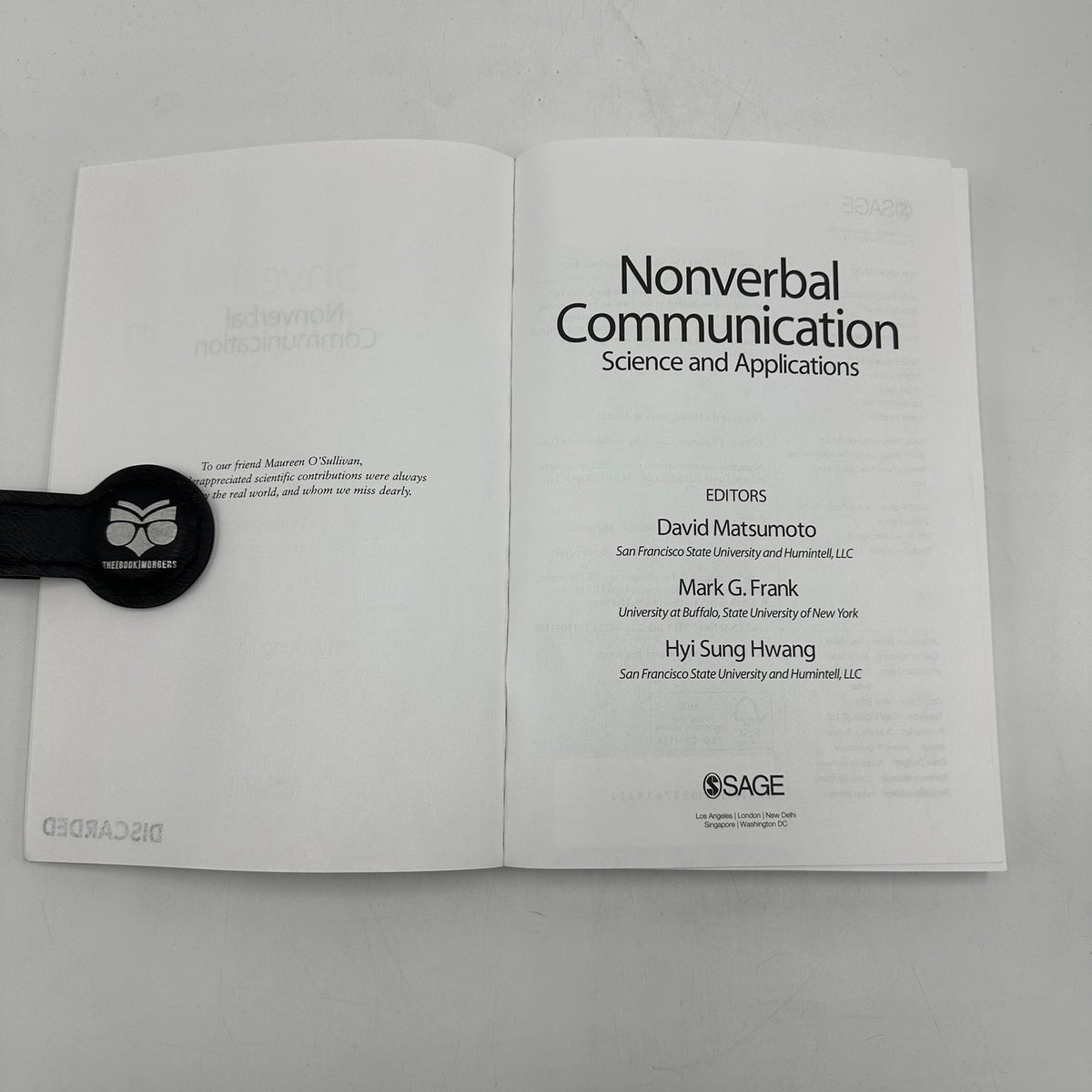 Nonverbal Communication Science and Application Psychology Matsumoto Frank Hwang