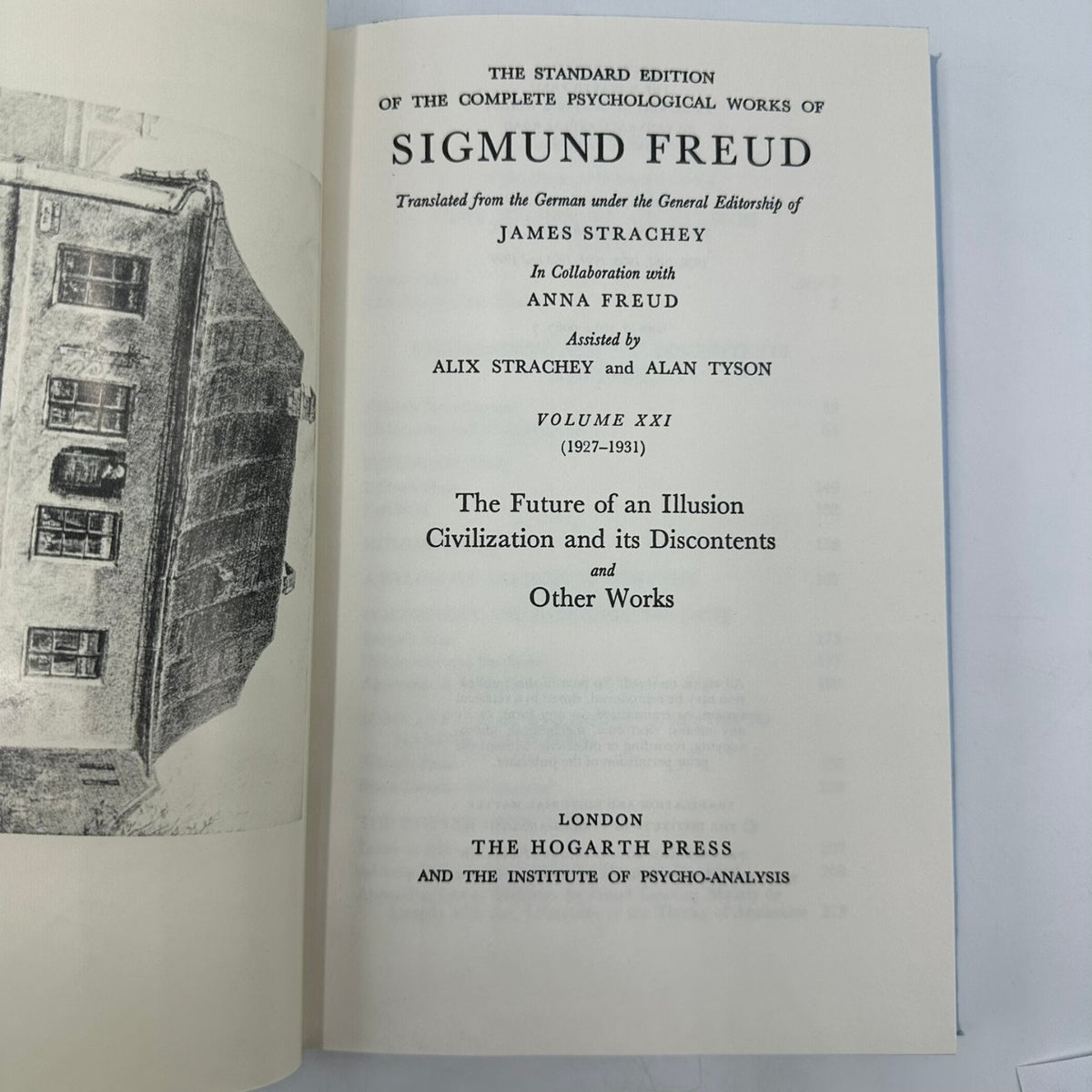Future of an Illusion Freud 1964 Standard Edition Volume XXI Psychology Hogarth