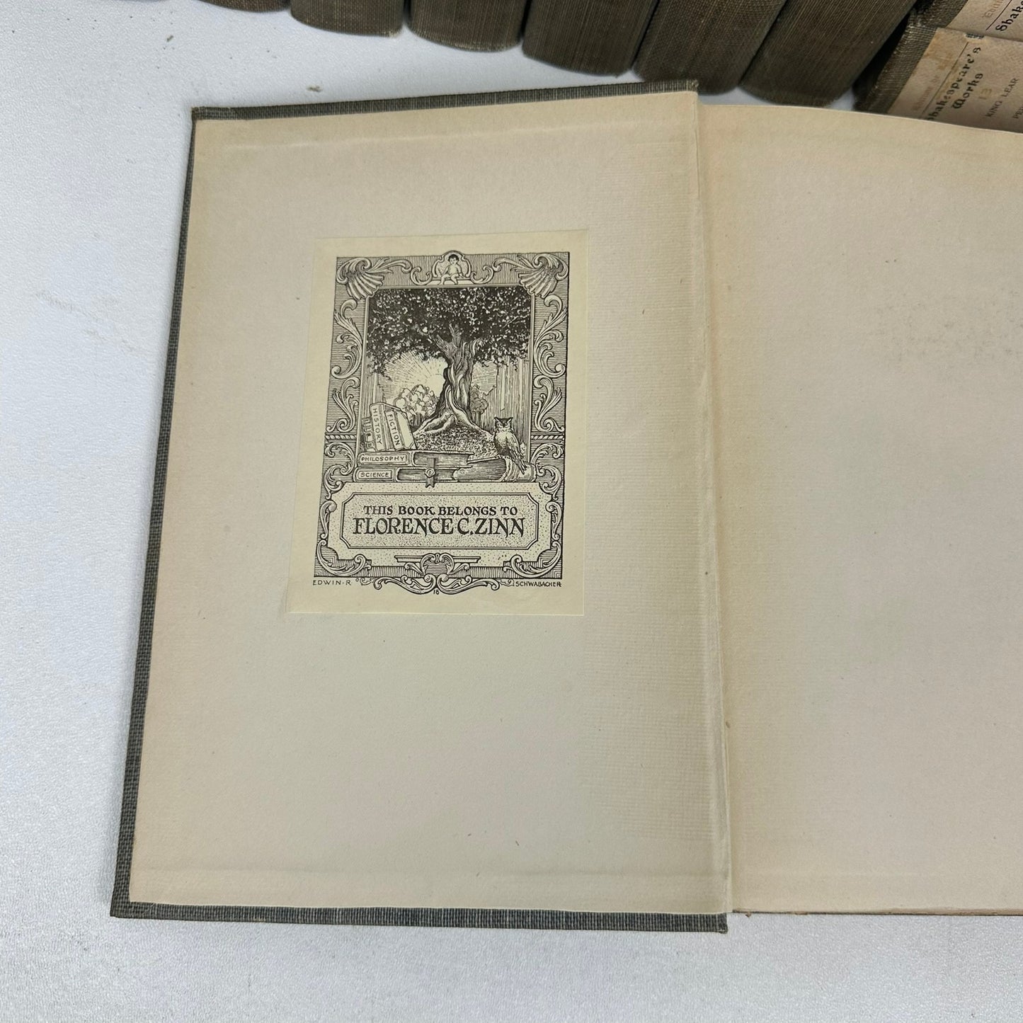 Shakespeares Works Edition de Luxe 24 Volume Set Historical Poetry Drama 1901
