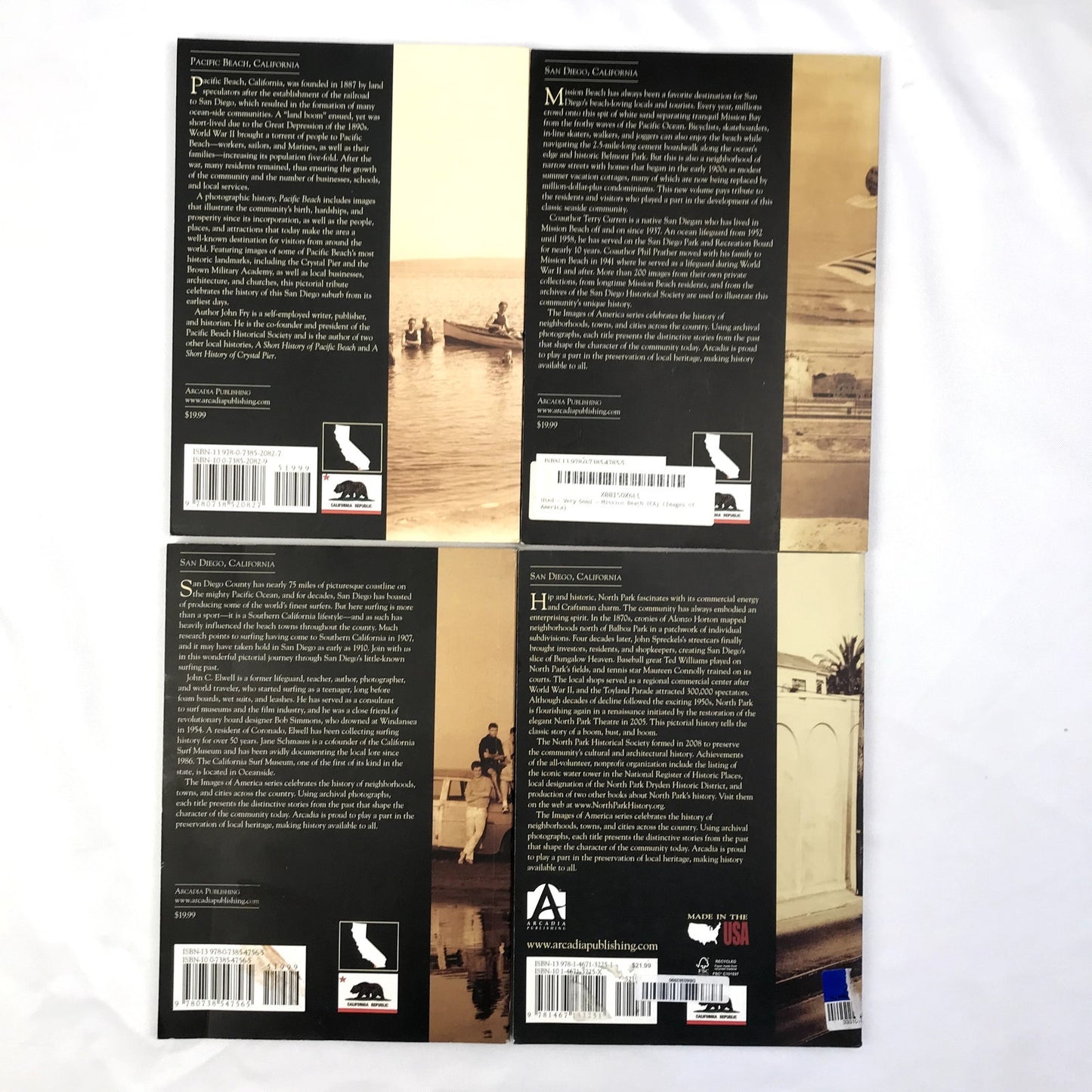 Lot of 8 Images of America San Diego Paperback Books Local History & Images