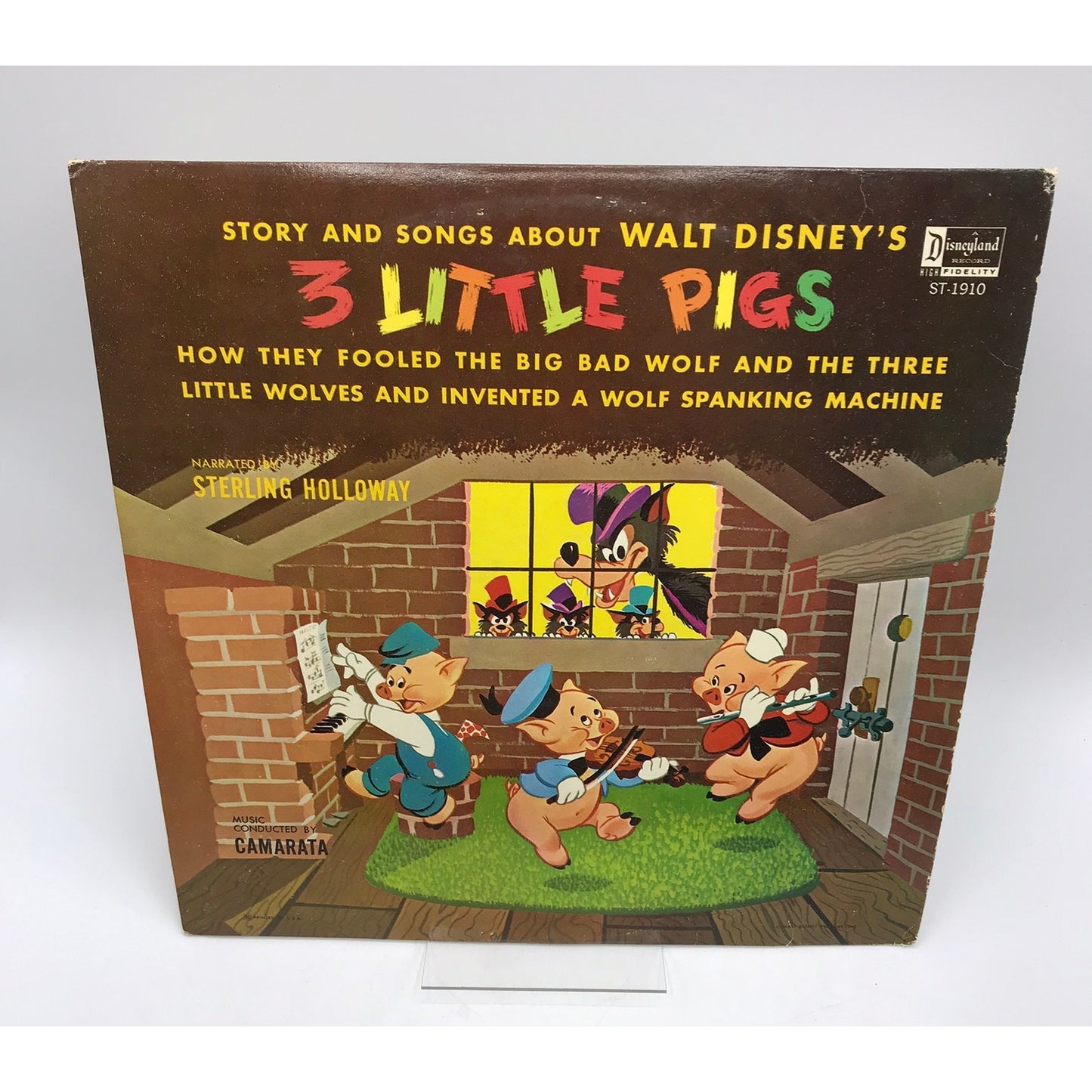 3 Little Pigs Story and Songs Sterling Holloway Walt Disney Childrens Vinyl LP
