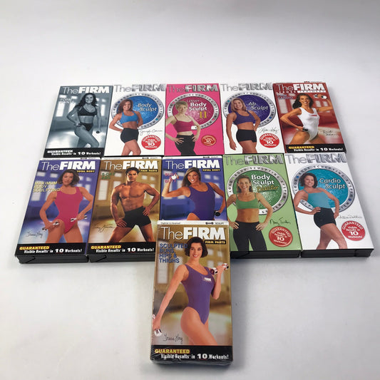 The Firm Workout Series Fitness Training Body Sculpting Lot of 11 VHS Tapes