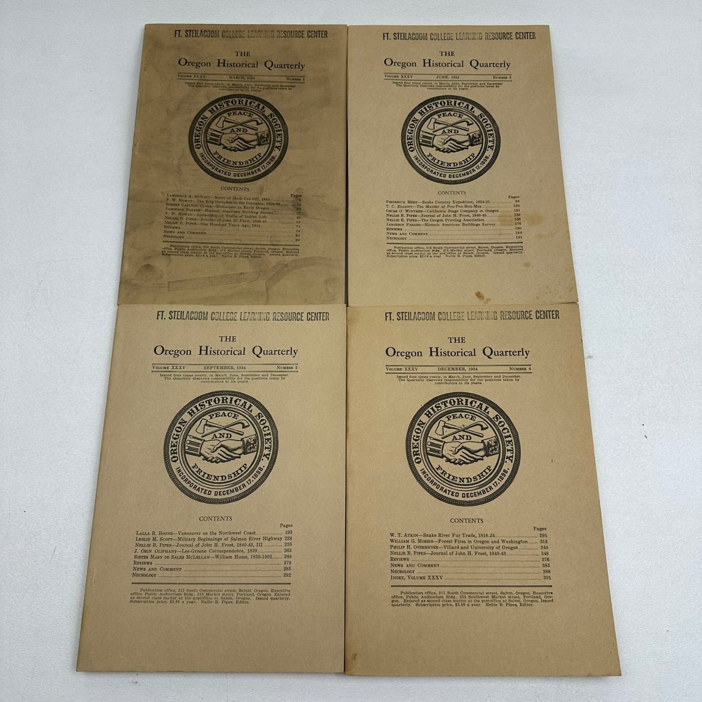 Oregon Historical Quarterly 1931-1937 Historical Society Journal 24 Periodicals