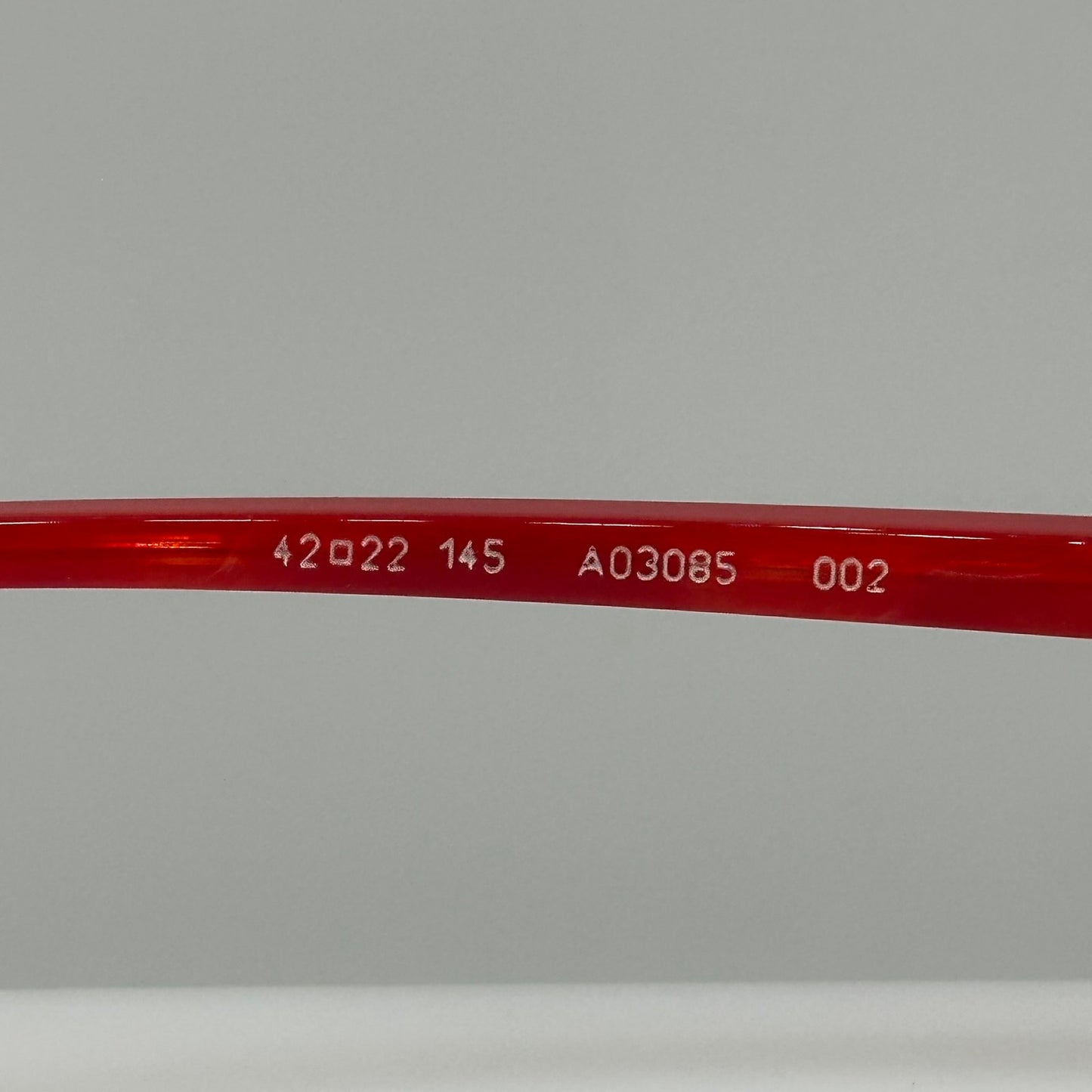 Alain Mikli A03085 002 Red Womens Round Acetate Eyeglass Frames 42-22-145