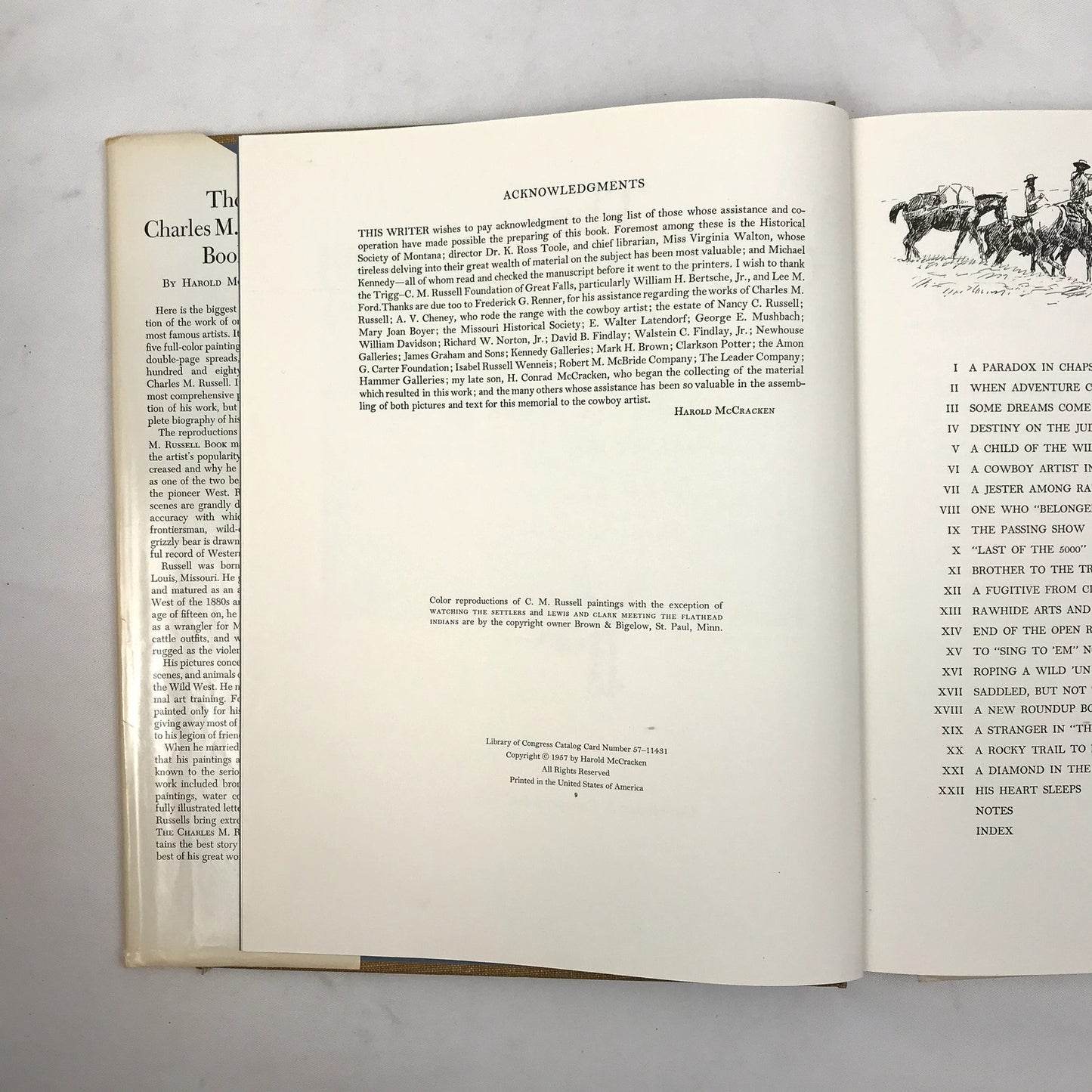 The Charles M. Russell Book Illustrated Hardcover by Harold McCracken 1957