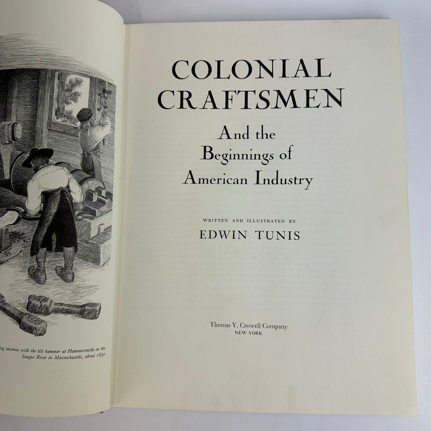 Colonial Craftsmen Edwin Tunis 1965 Illustrated American History Crowell